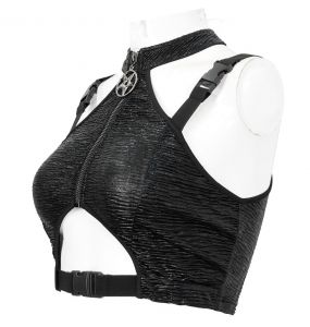 Crop Top Sans Manches 'Arika' Noir
