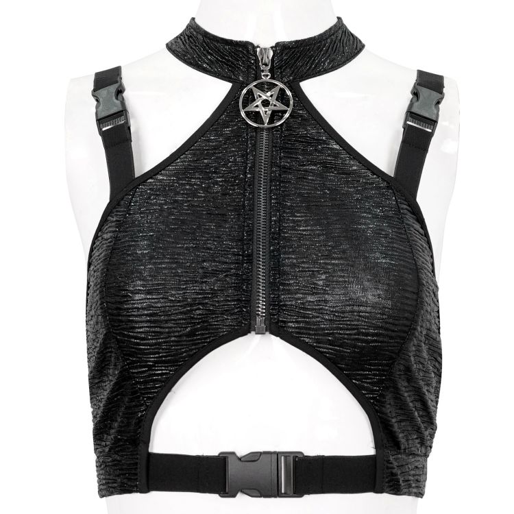 Crop Top Sans Manches 'Arika' Noir
