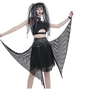 Jupe Asymétrique 'Arika' Noire