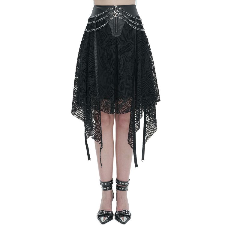 Jupe Asymétrique 'Arika' Noire
