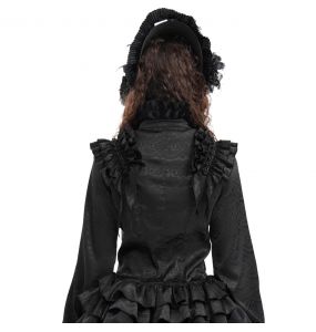 Chemisier Gothique Victorien 'Laura' Noir