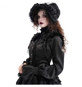 Chemisier Gothique Victorien 'Laura' Noir