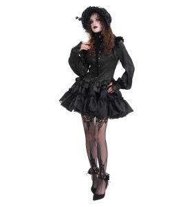 Chemisier Gothique Victorien 'Laura' Noir