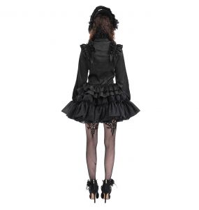 Chemisier Gothique Victorien 'Laura' Noir