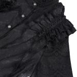 Chemisier Gothique Victorien 'Laura' Noir