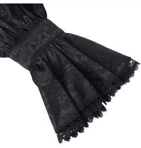 Chemisier Gothique Victorien 'Laura' Noir