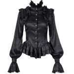 Chemisier Gothique Victorien 'Laura' Noir
