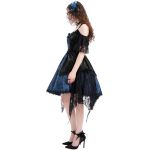 Robe Asymétrique 'Ovida' Noire et Bleue