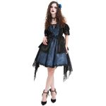 Robe Asymétrique 'Ovida' Noire et Bleue