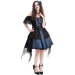 Robe Asymétrique 'Ovida' Noire et Bleue