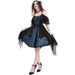 Robe Asymétrique 'Ovida' Noire et Bleue