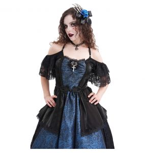 Robe Asymétrique 'Ovida' Noire et Bleue