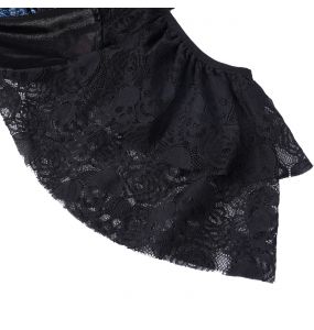 Robe Asymétrique 'Ovida' Noire et Bleue