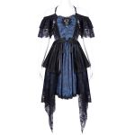 Robe Asymétrique 'Ovida' Noire et Bleue