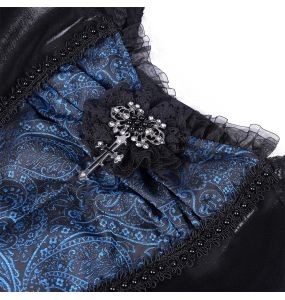 Robe Asymétrique 'Ovida' Noire et Bleue