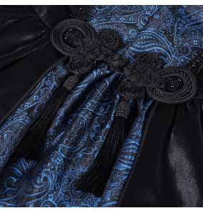 Robe Asymétrique 'Ovida' Noire et Bleue