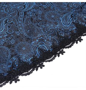 Robe Asymétrique 'Ovida' Noire et Bleue