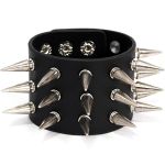 Bracelet à Spikes 'Social Debris' Noir
