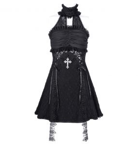 Black 'Lorelei' Gothic Lolita Short Dress