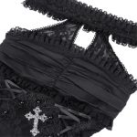 Black 'Lorelei' Gothic Lolita Short Dress