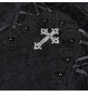 Black 'Lorelei' Gothic Lolita Short Dress