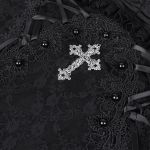 Robe Courte Gothic Lolita 'Lorelei' Noire