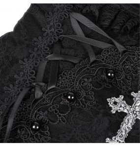 Robe Courte Gothic Lolita 'Lorelei' Noire