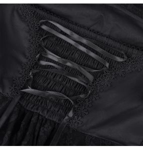 Robe Courte Gothic Lolita 'Lorelei' Noire