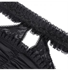 Black 'Lorelei' Gothic Lolita Short Dress