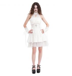 White 'Lorelei' Gothic Lolita Short Dress