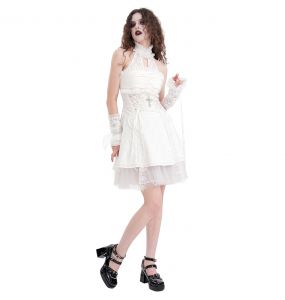 White 'Lorelei' Gothic Lolita Short Dress
