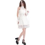 Robe Courte Gothic Lolita 'Lorelei' Blanche