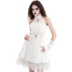 Robe Courte Gothic Lolita 'Lorelei' Blanche