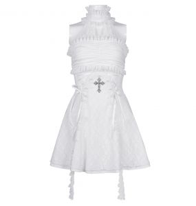 White 'Lorelei' Gothic Lolita Short Dress