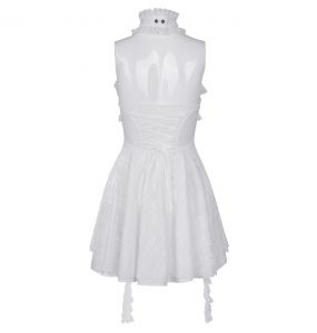 White 'Lorelei' Gothic Lolita Short Dress