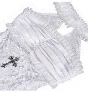 White 'Lorelei' Gothic Lolita Short Dress