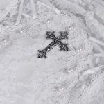 Robe Courte Gothic Lolita 'Lorelei' Blanche