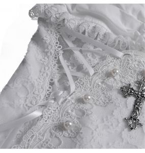 Courte Gothic Lolita 'Lorelei' Blanche