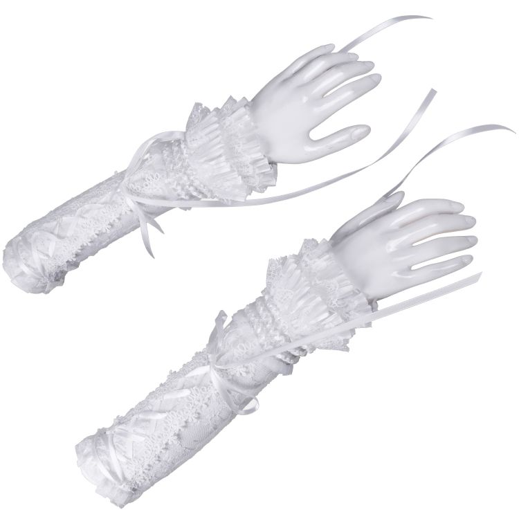 White Gothic 'Lorelei' Arm Warmers