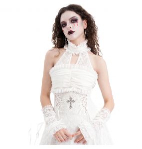 White Gothic 'Lorelei' Arm Warmers