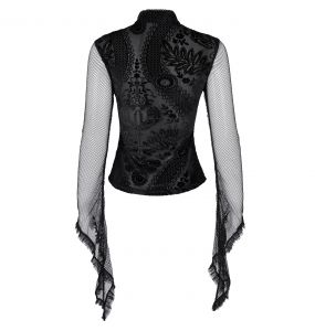 Black 'Malasintha' Long Sleeves Top