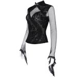Black 'Malasintha' Long Sleeves Top