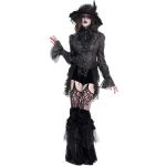 Short 'Elianor' en Velours et Résille Noirs