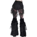 Black Velvet and Mesh 'Elianor' Shorts