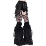 Black Velvet and Mesh 'Elianor' Shorts