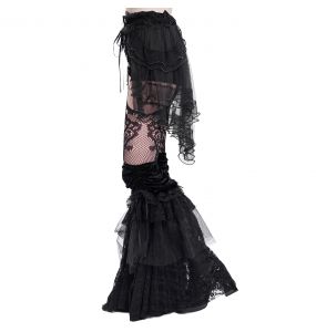 Short 'Elianor' en Velours et Résille Noirs