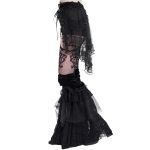 Black Velvet and Mesh 'Elianor' Shorts