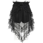 Black Velvet and Mesh 'Elianor' Shorts