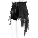 Short 'Elianor' en Velours et Résille Noirs