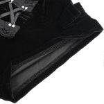 Short 'Elianor' en Velours et Résille Noirs